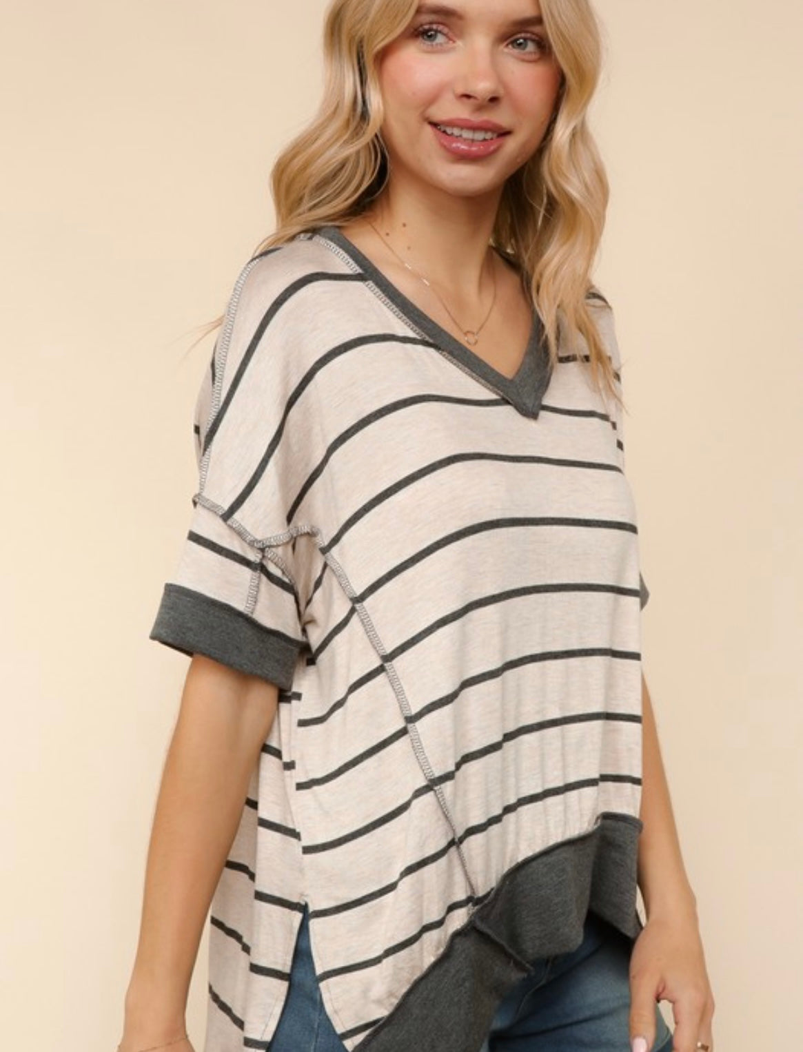 Striped Loose Fit Top