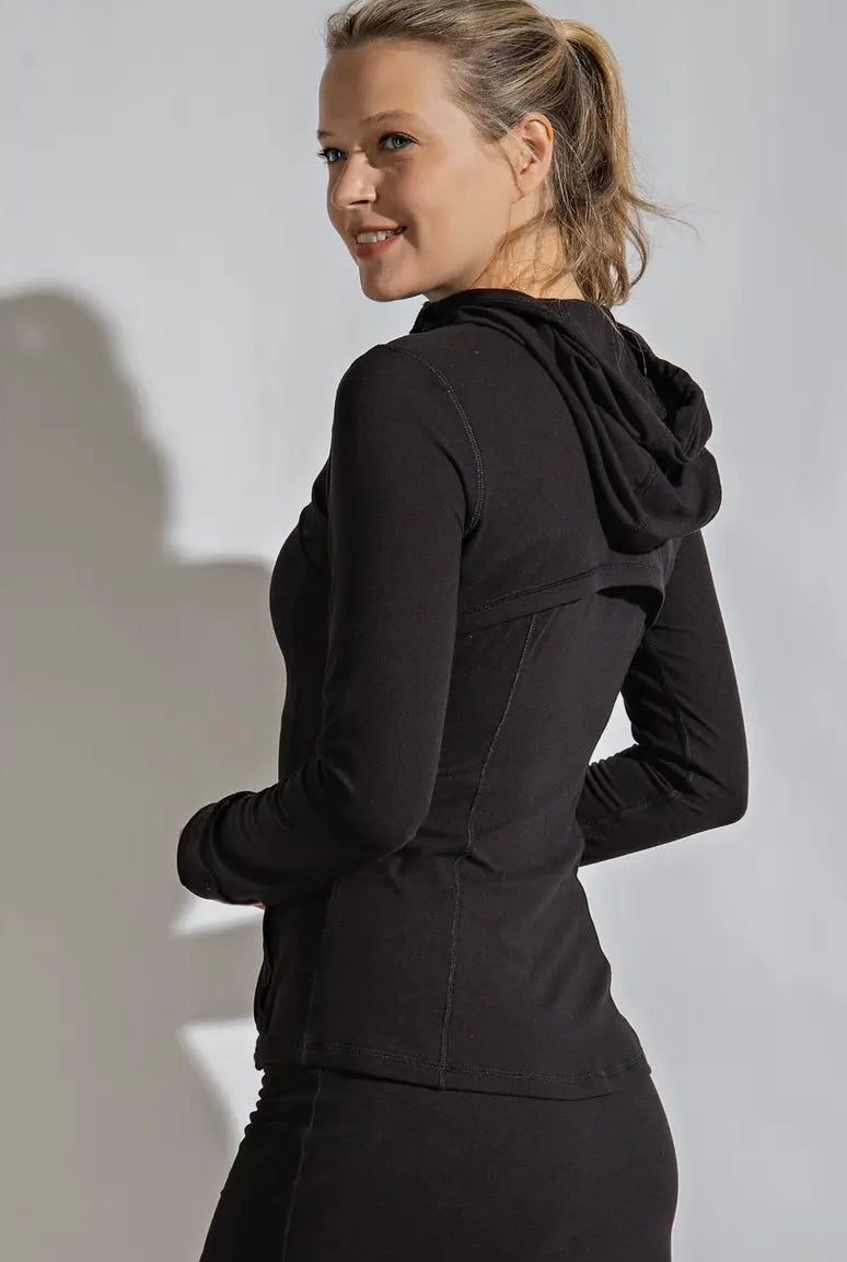 Fitted Jacket with Hood
