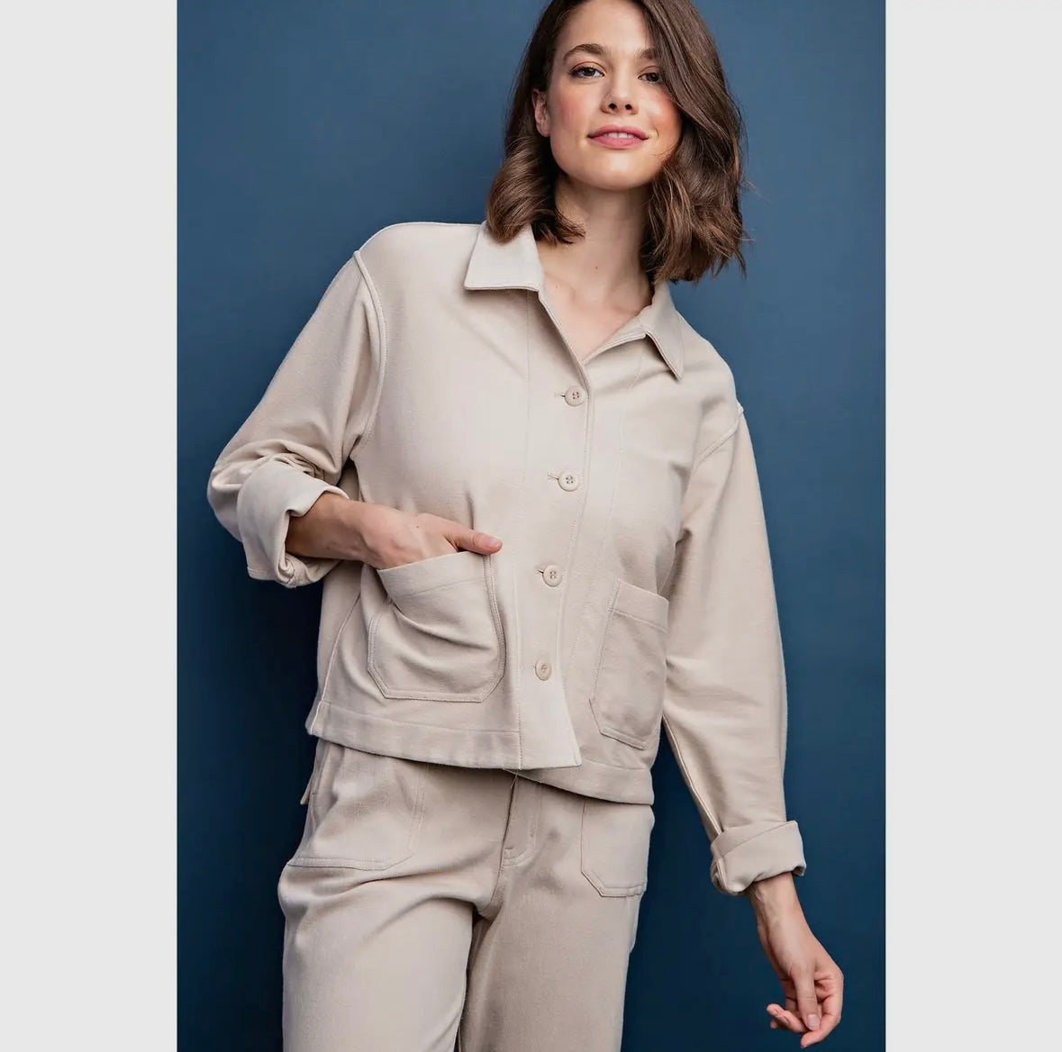 Cotton Stretch Twill Jacket