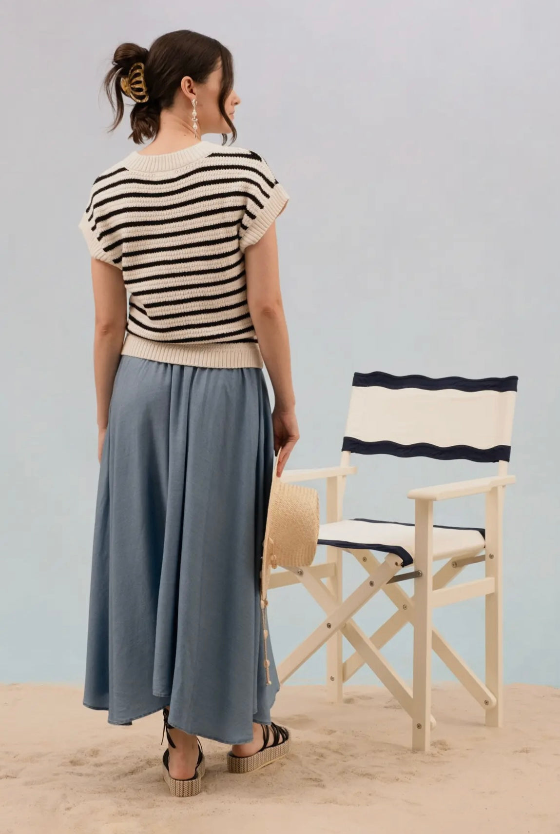 Striped Short Sleeve Pullover