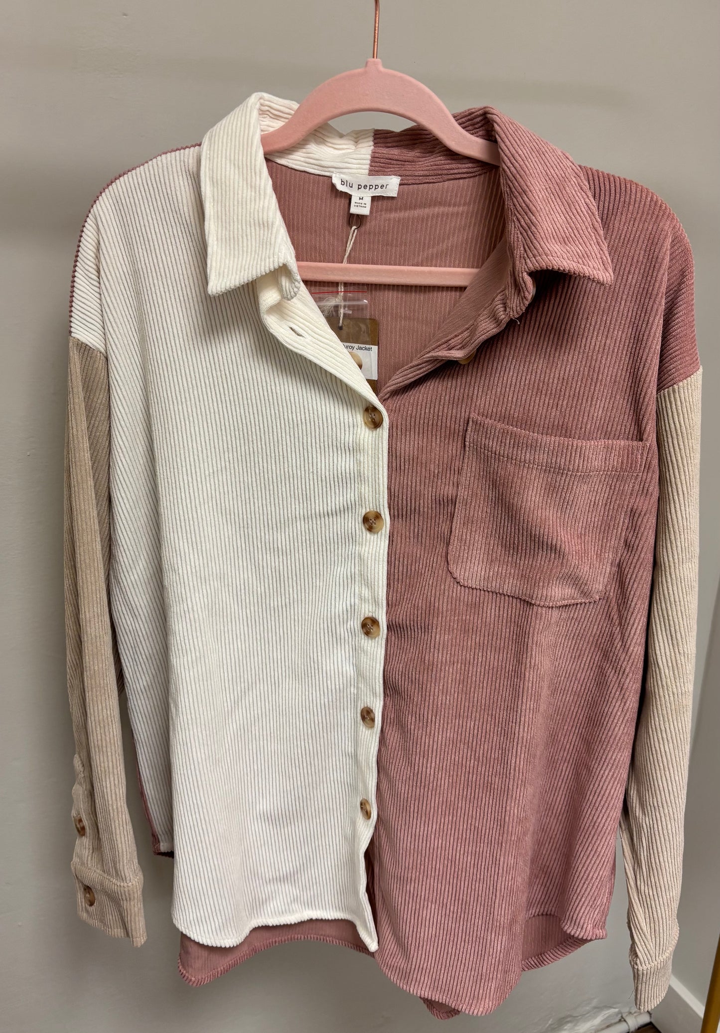 Colorblock Corduroy Jacket