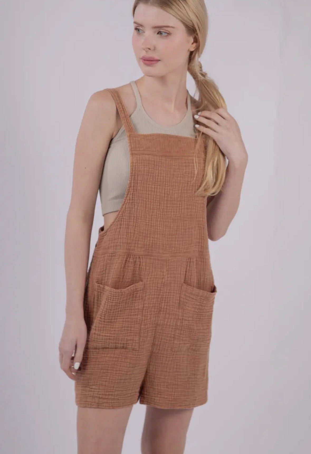 Mocha Gauze Romper