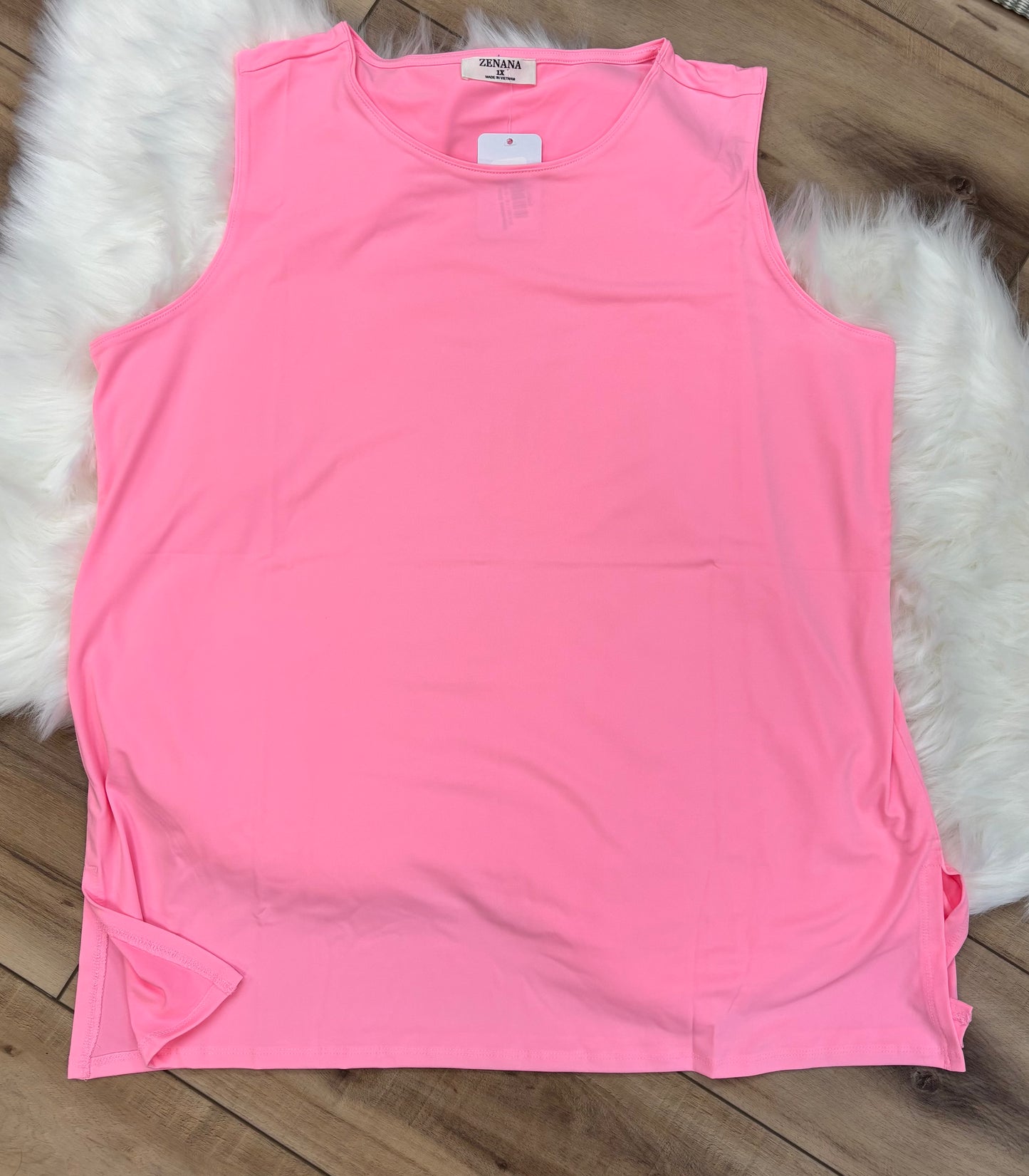 Sleeveless Side Slit Top