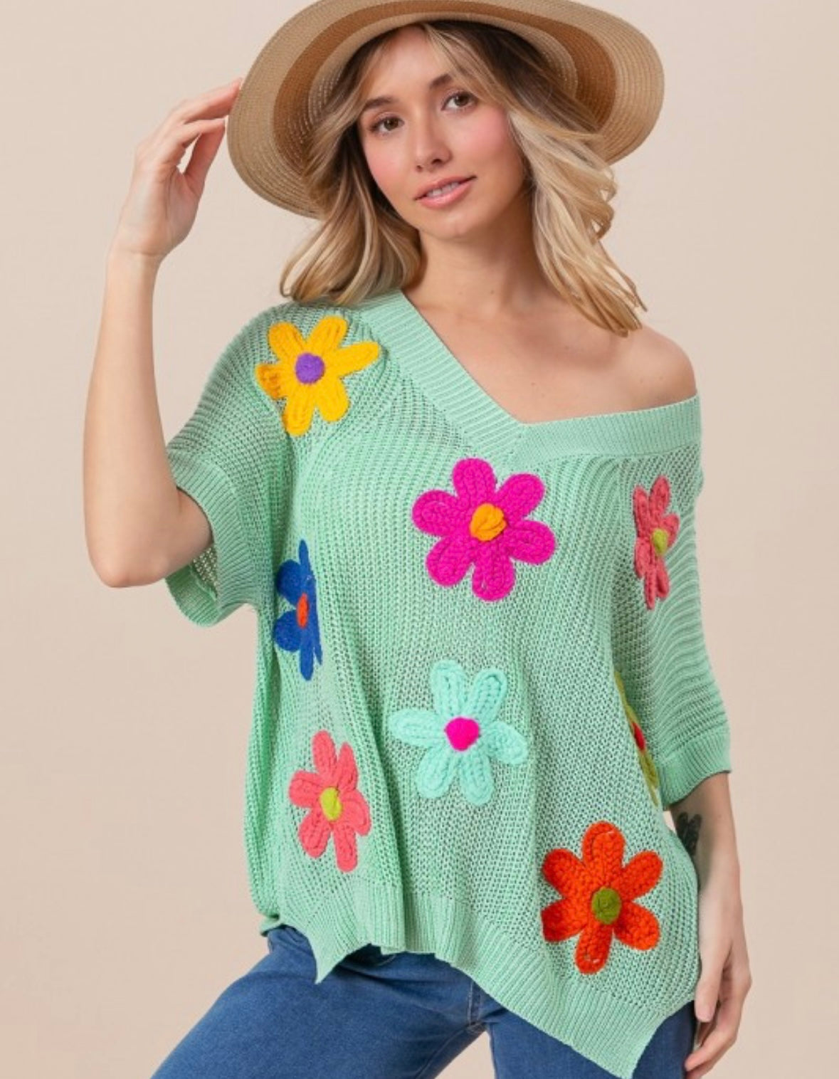 Flower Patches Sweater