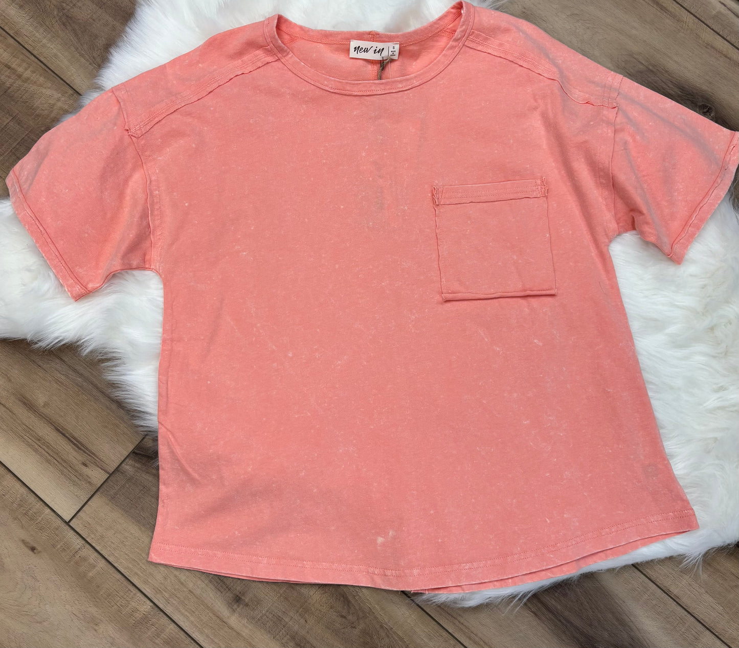 Mineral Washed Top with Pocket