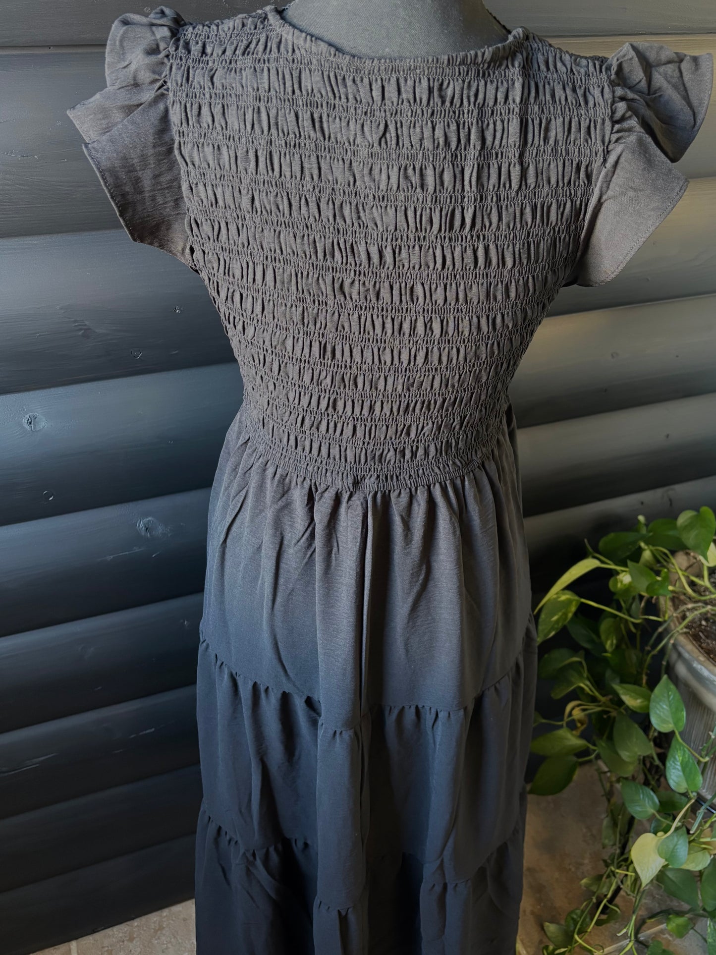 Flutter Sleeve Maxi Dress