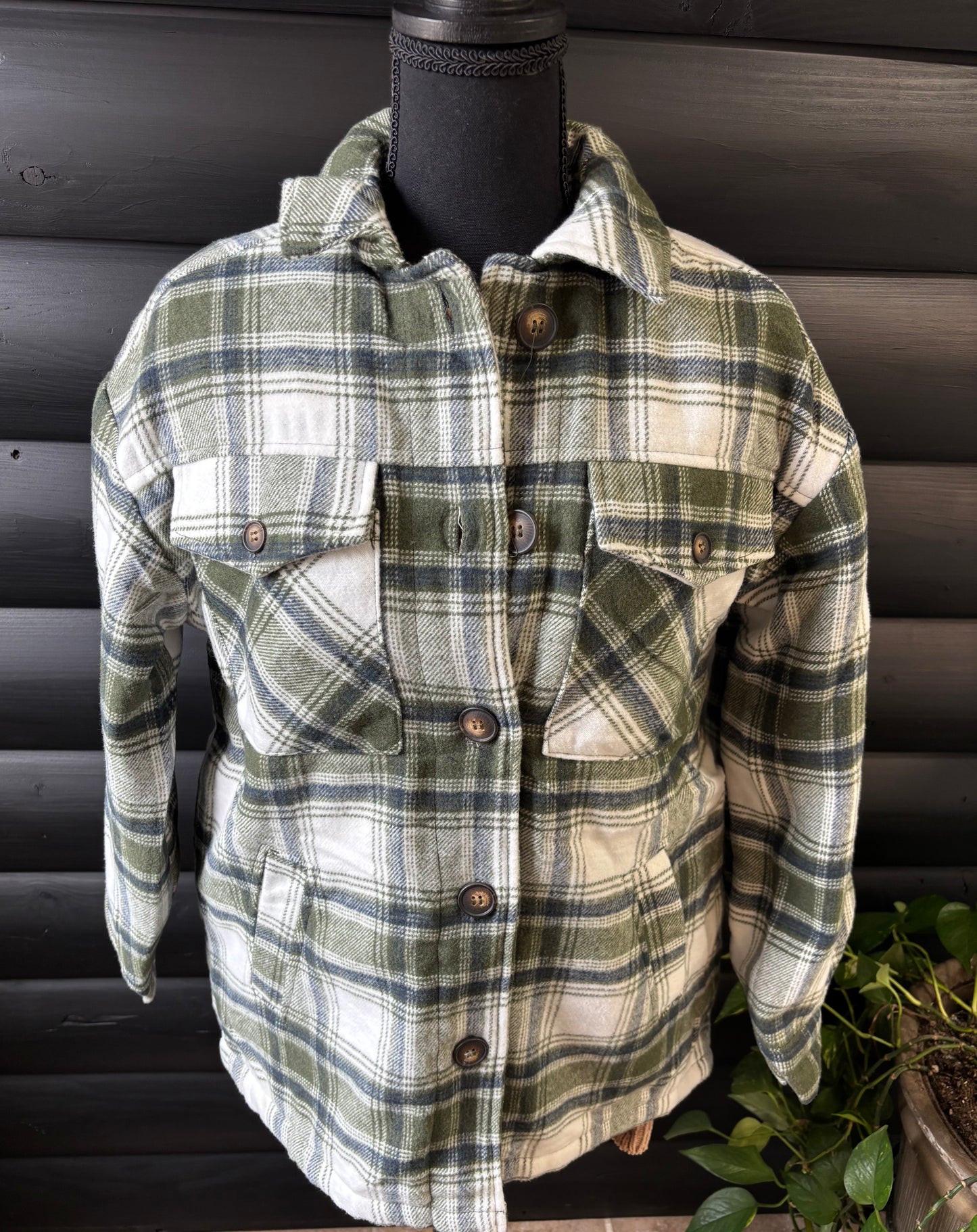 Fleece Lined Plaid Flannel Jacket