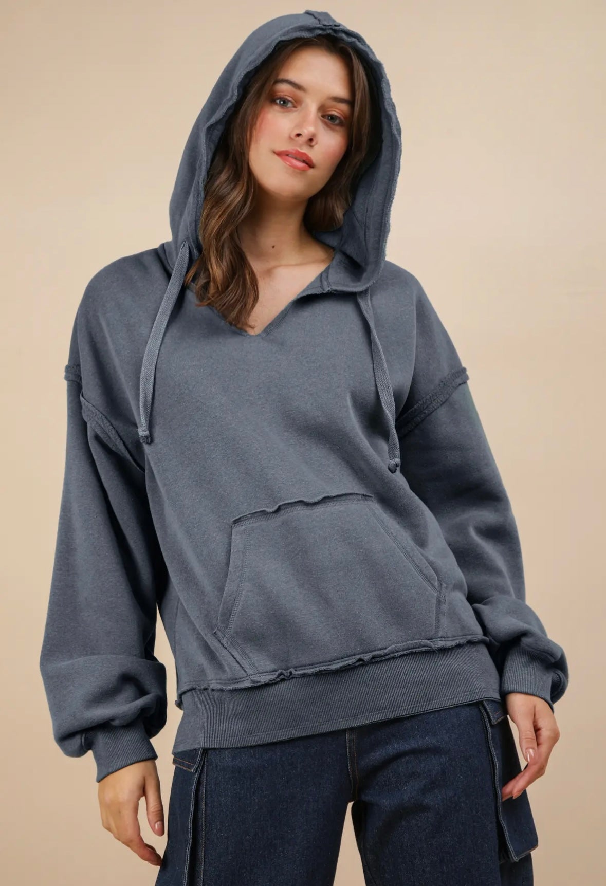 Brushed Terry Knit Hoodie