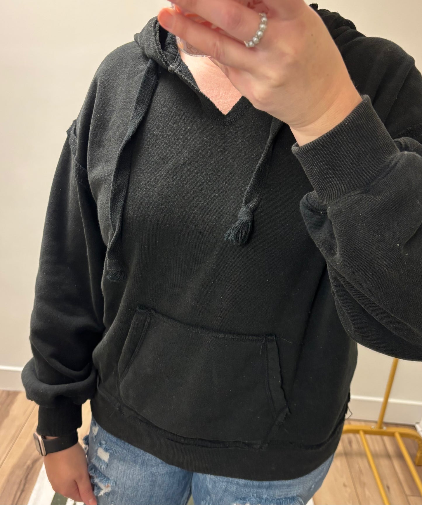 Brushed Terry Knit Hoodie