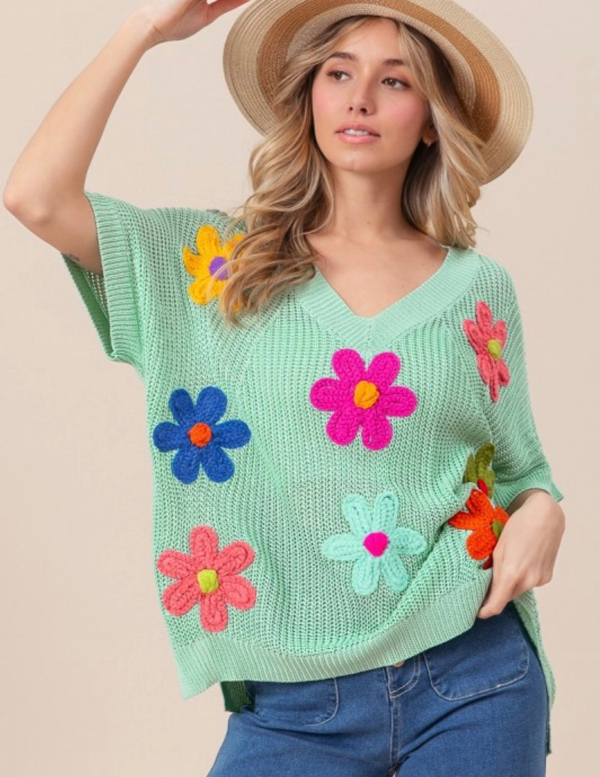 Flower Patches Sweater