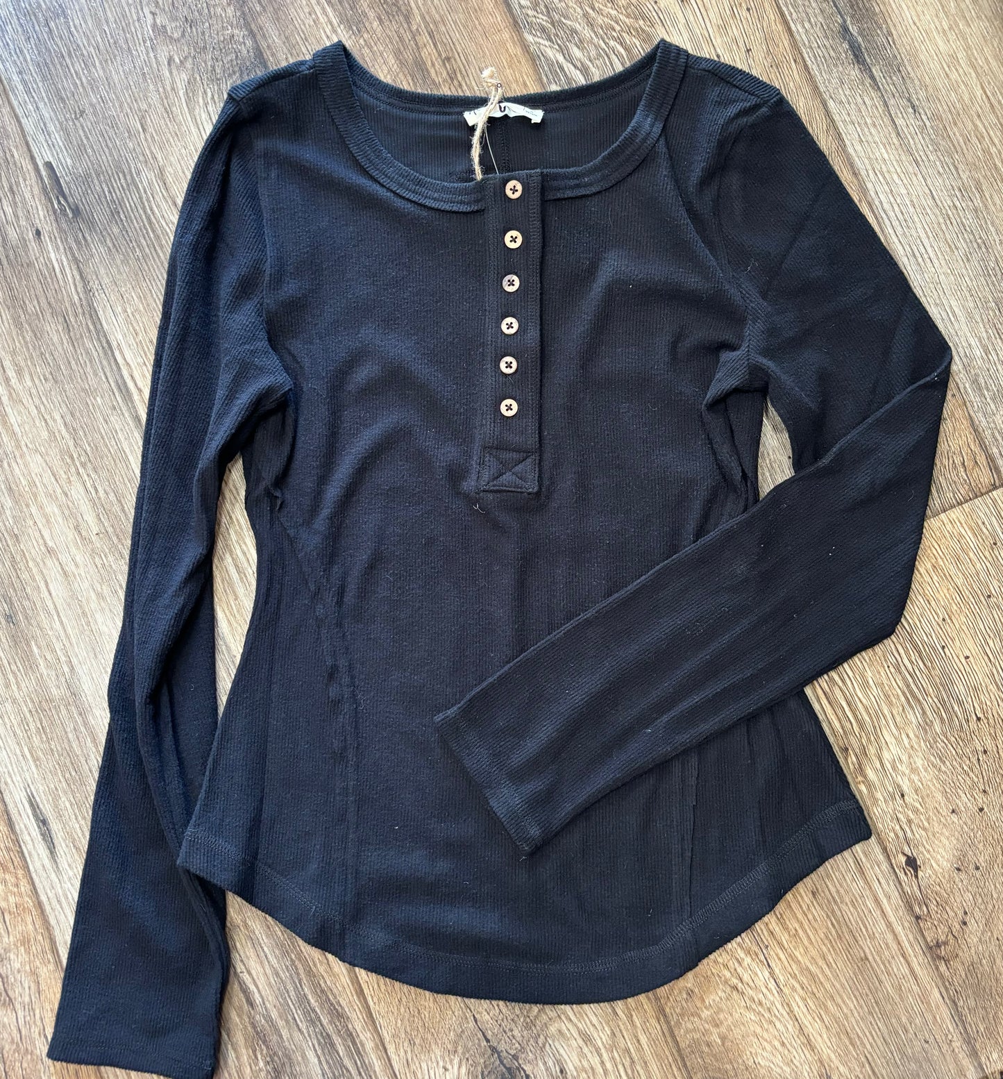 Soft Brushed Henley Easy Knit Top