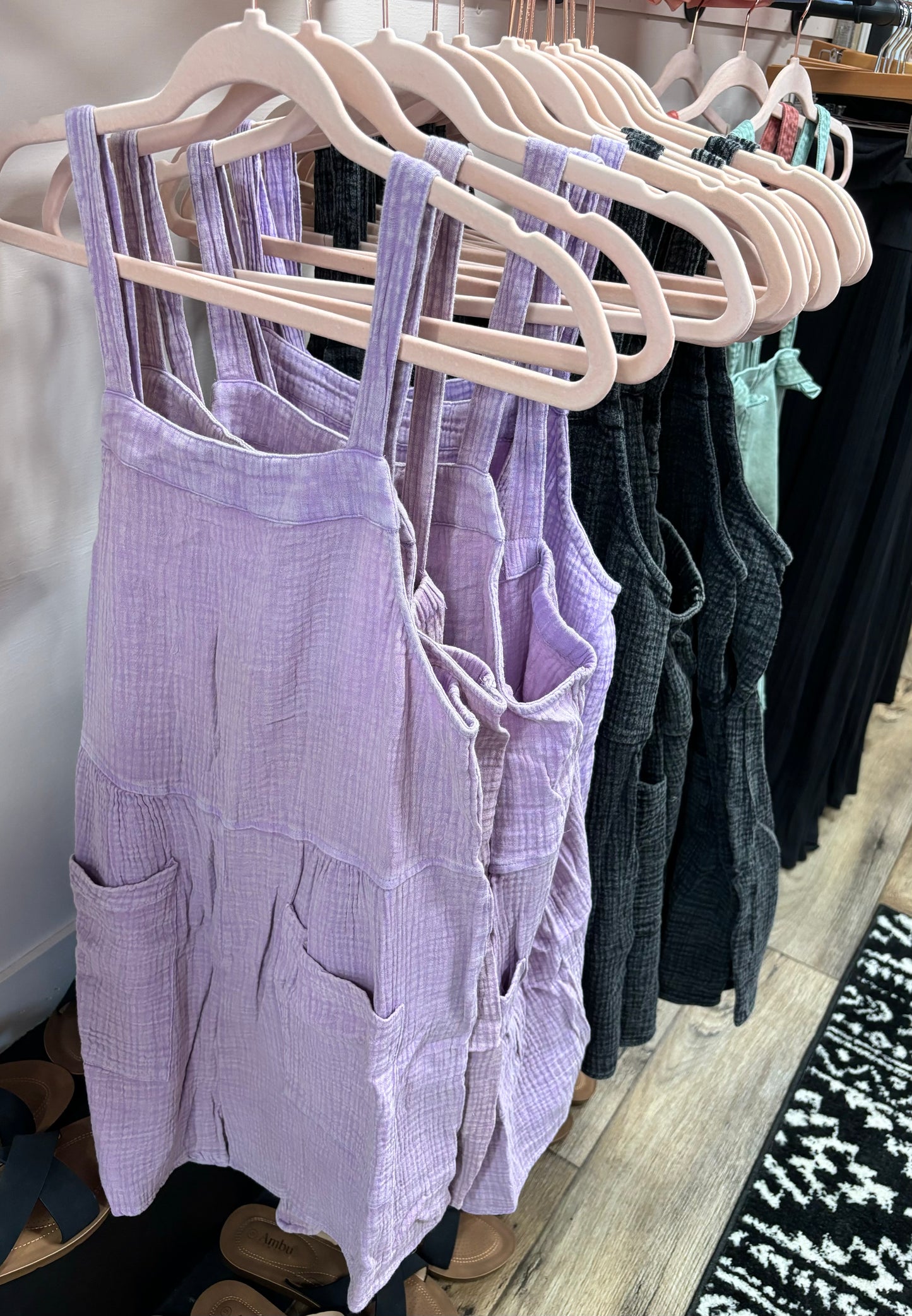 Mineral Wash Gauze Romper