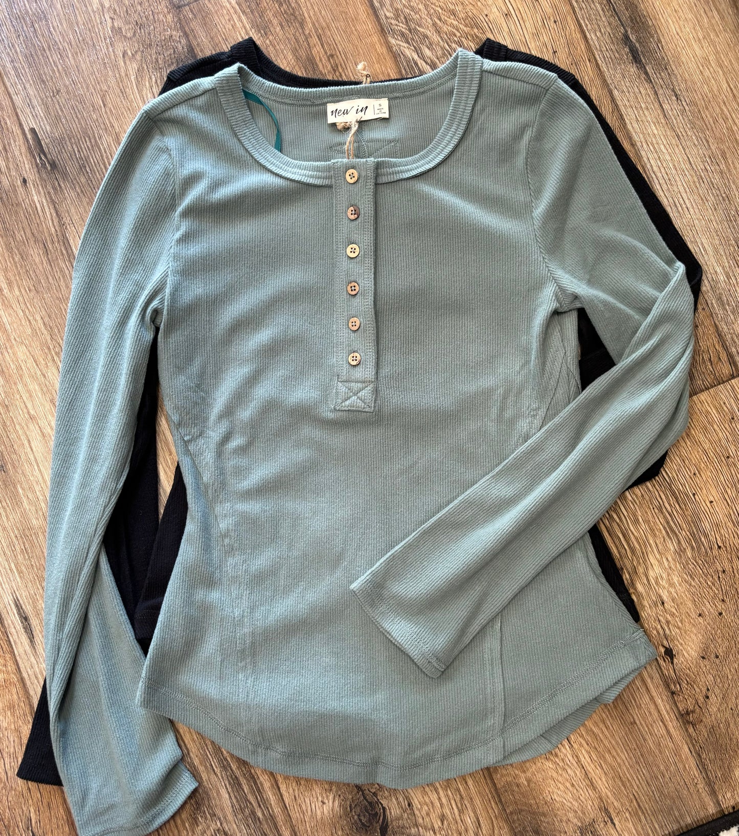 Soft Brushed Henley Easy Knit Top