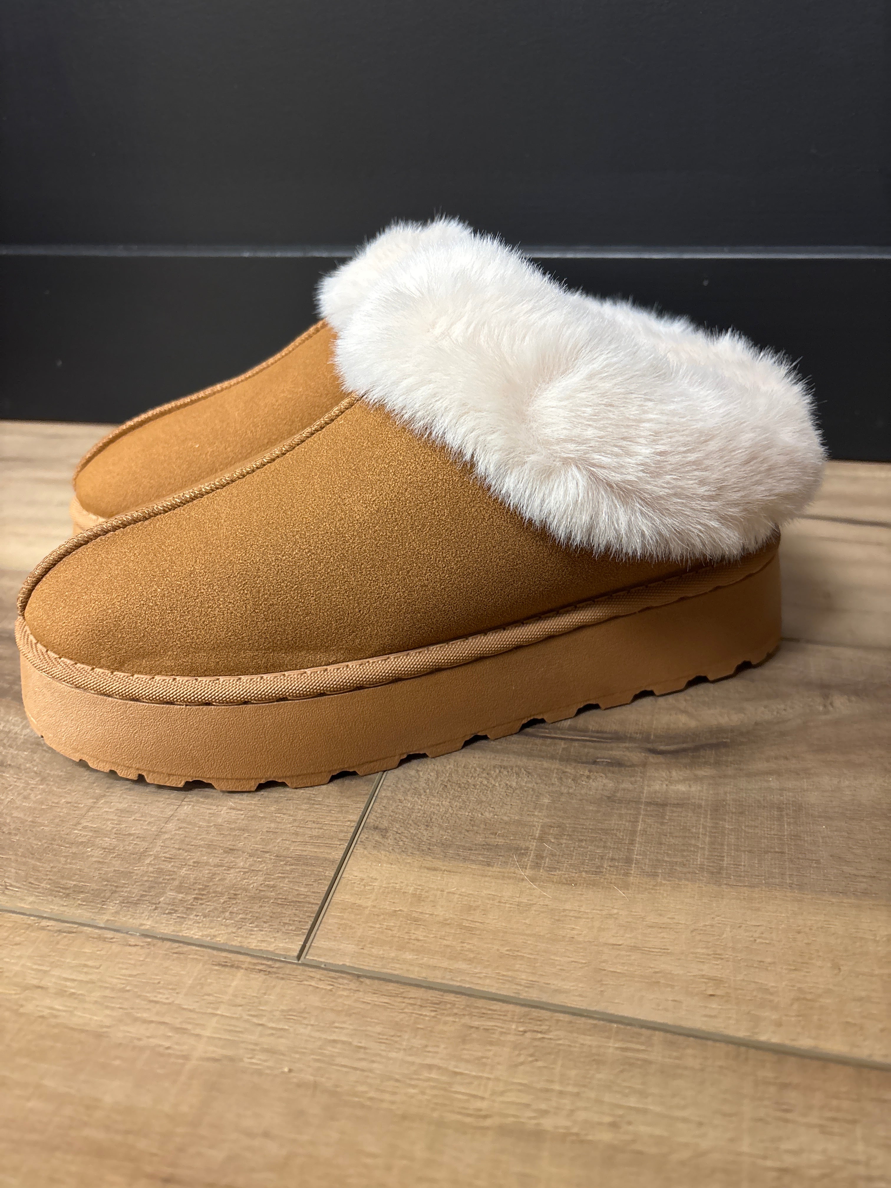 Suede Thick Sole Slipper
