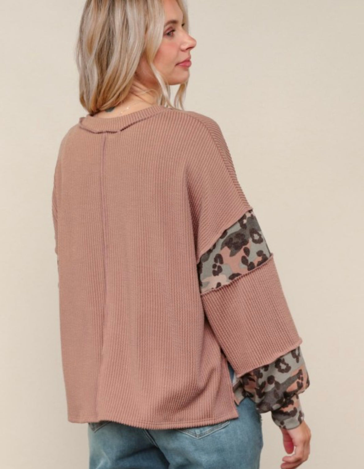 Camo/Leopard Pullover