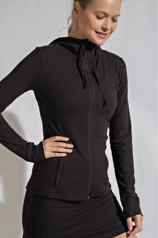 Fitted Jacket with Hood