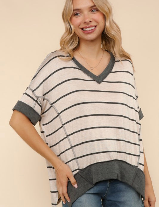 Striped Loose Fit Top