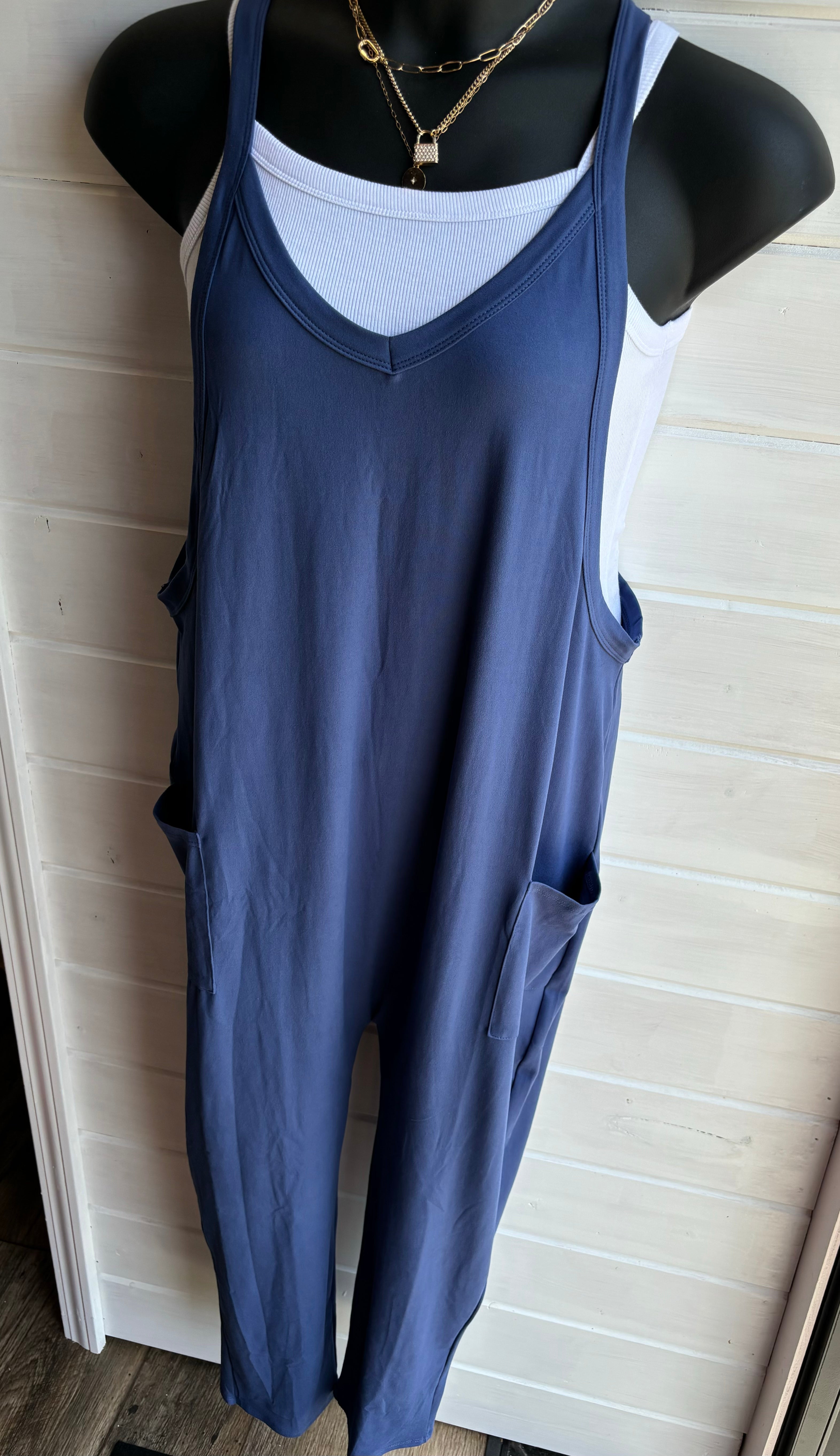 Spaghetti Strap Jumpsuit with Pockets