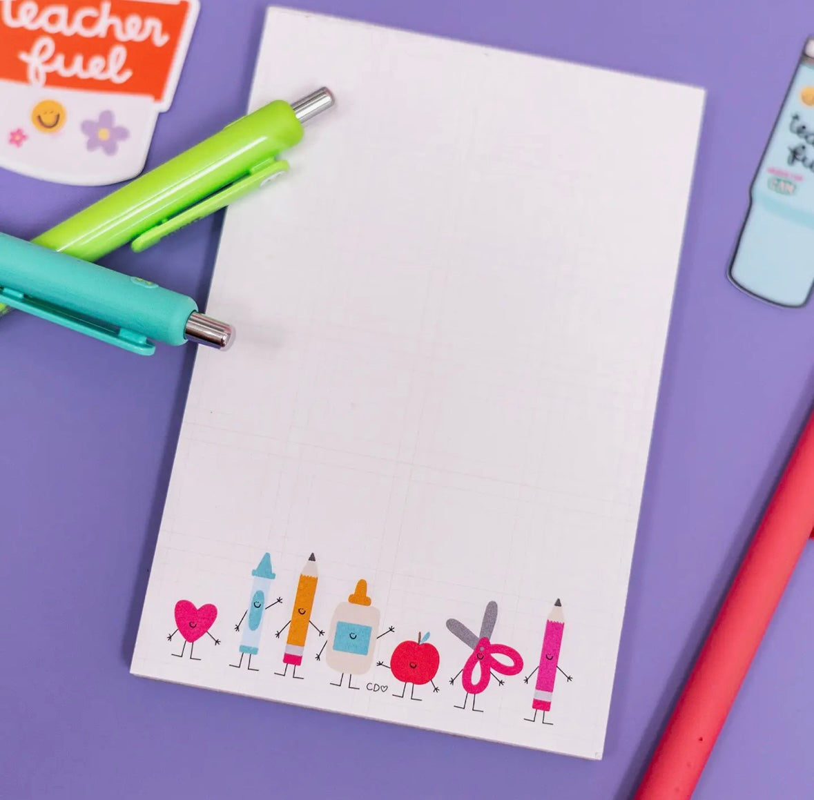 Smiley School Supplies Notepad