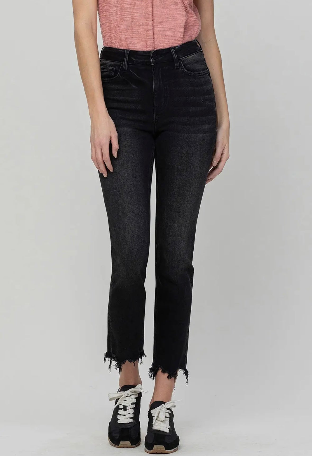 High Rise Slim Straight Jeans