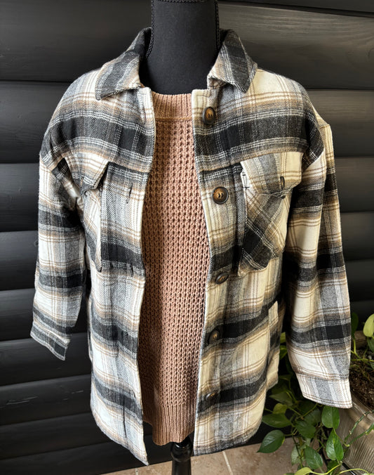 Fleece Lined Plaid Flannel Jacket