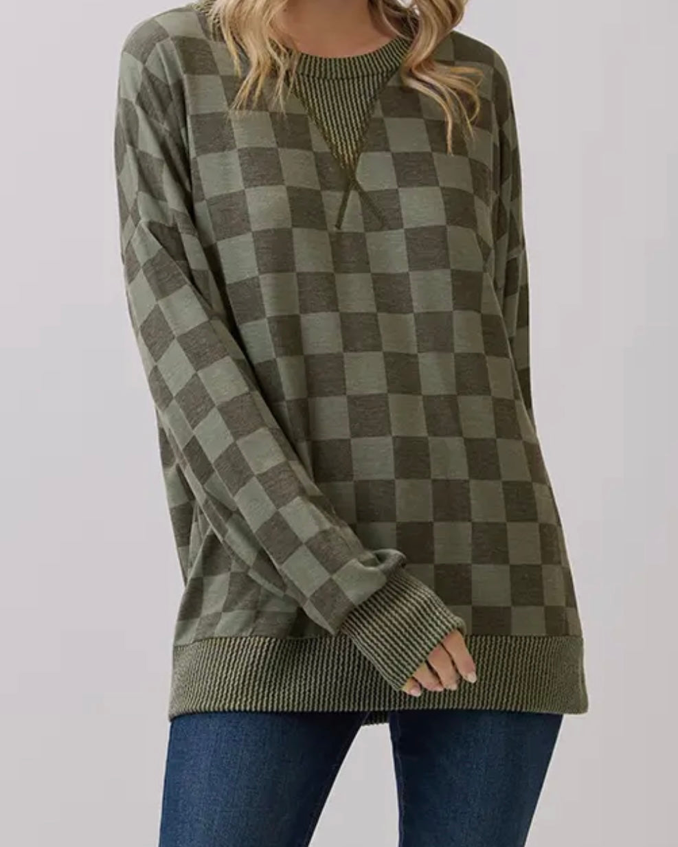 Checkered Pullover