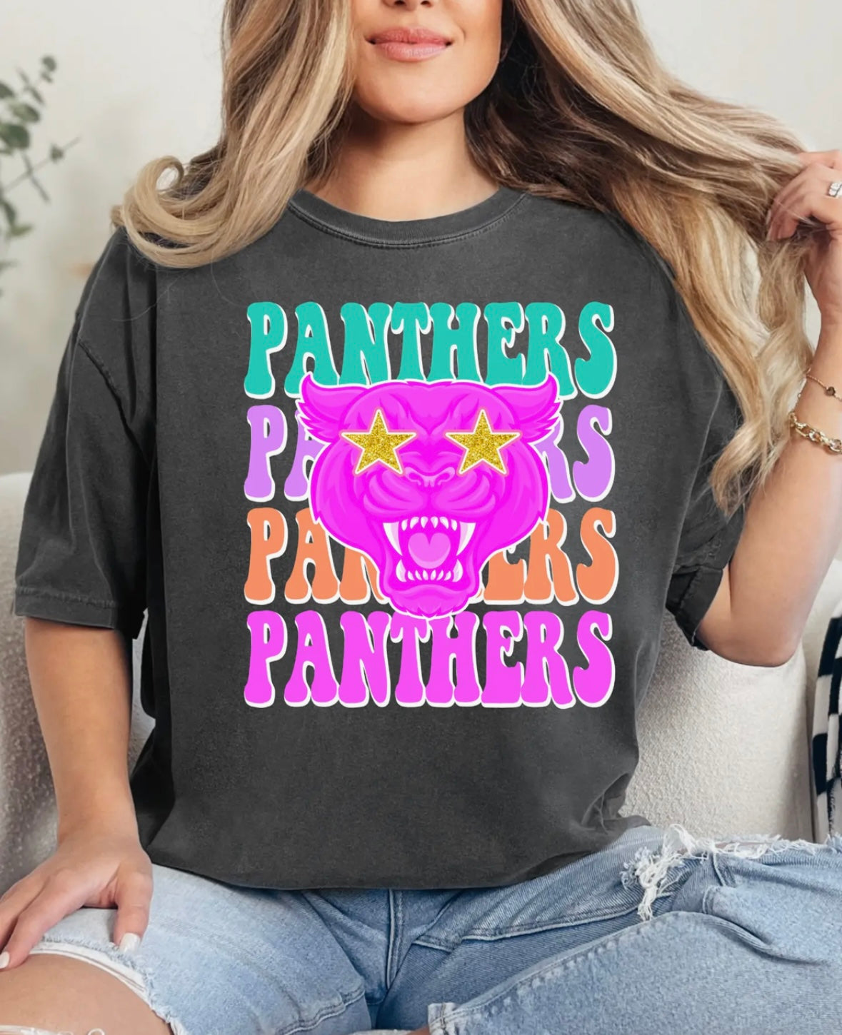 Panthers Stacked Tee