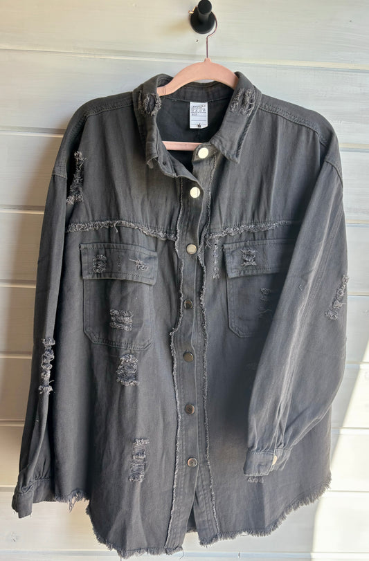 Raw Edge Denim Jacket