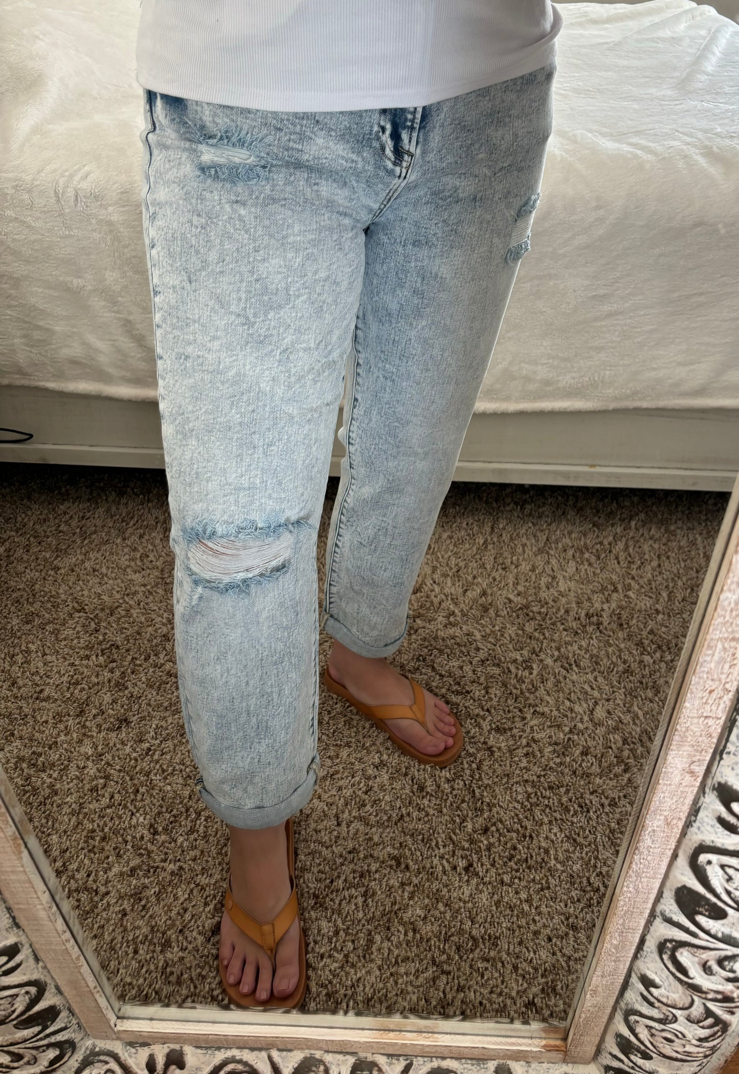 Distressed Boyfriend Jeans