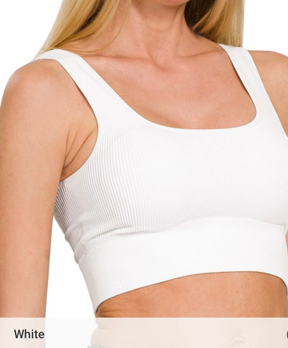 Seamless Ribbed Crop Tank