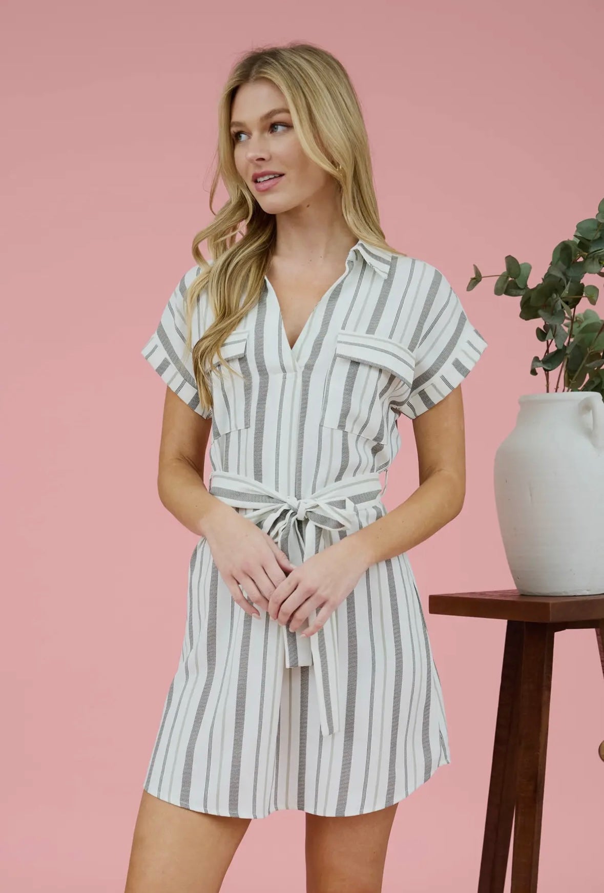 Belted Shirt Dress