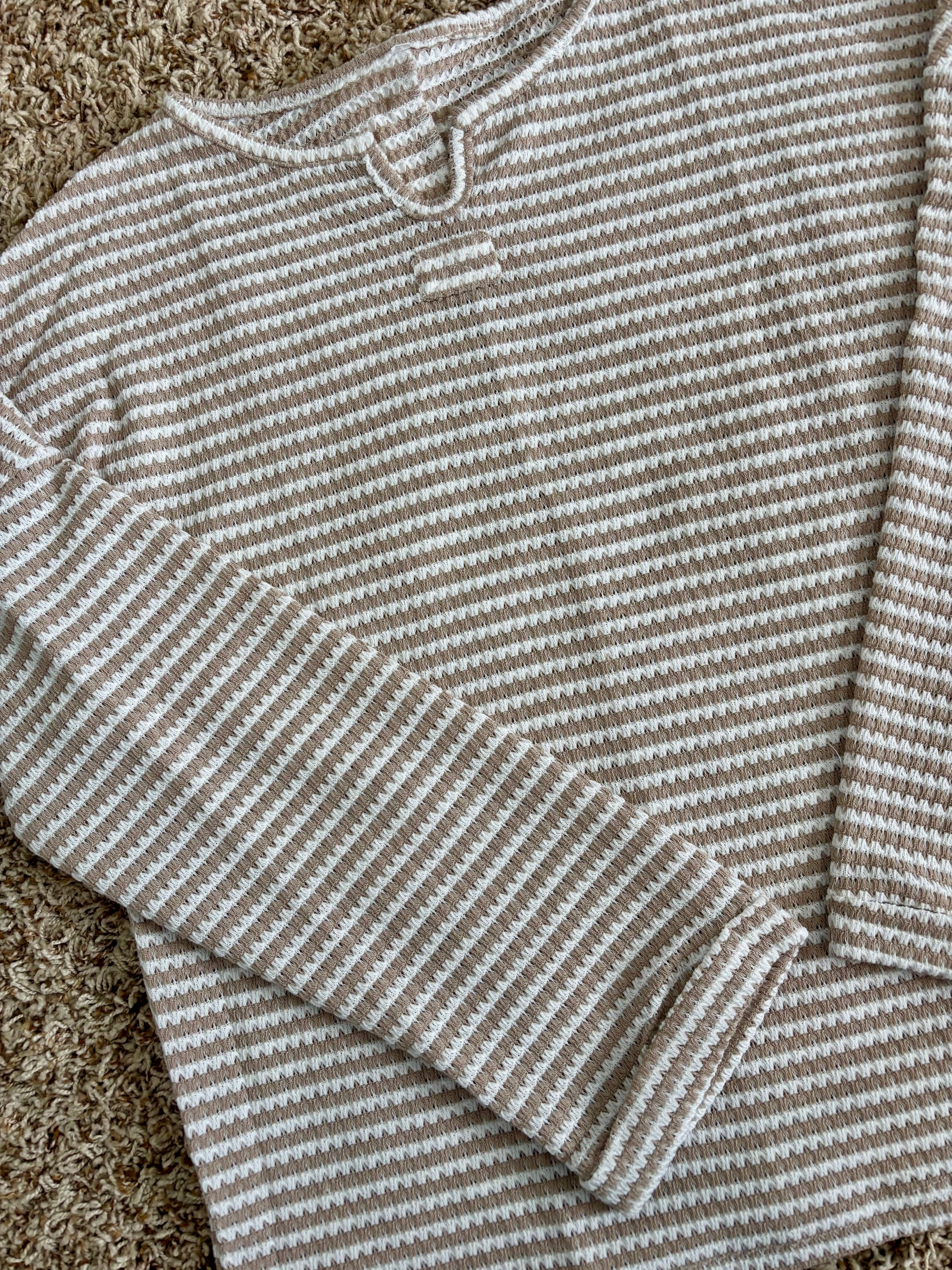 Striped Waffle Knit