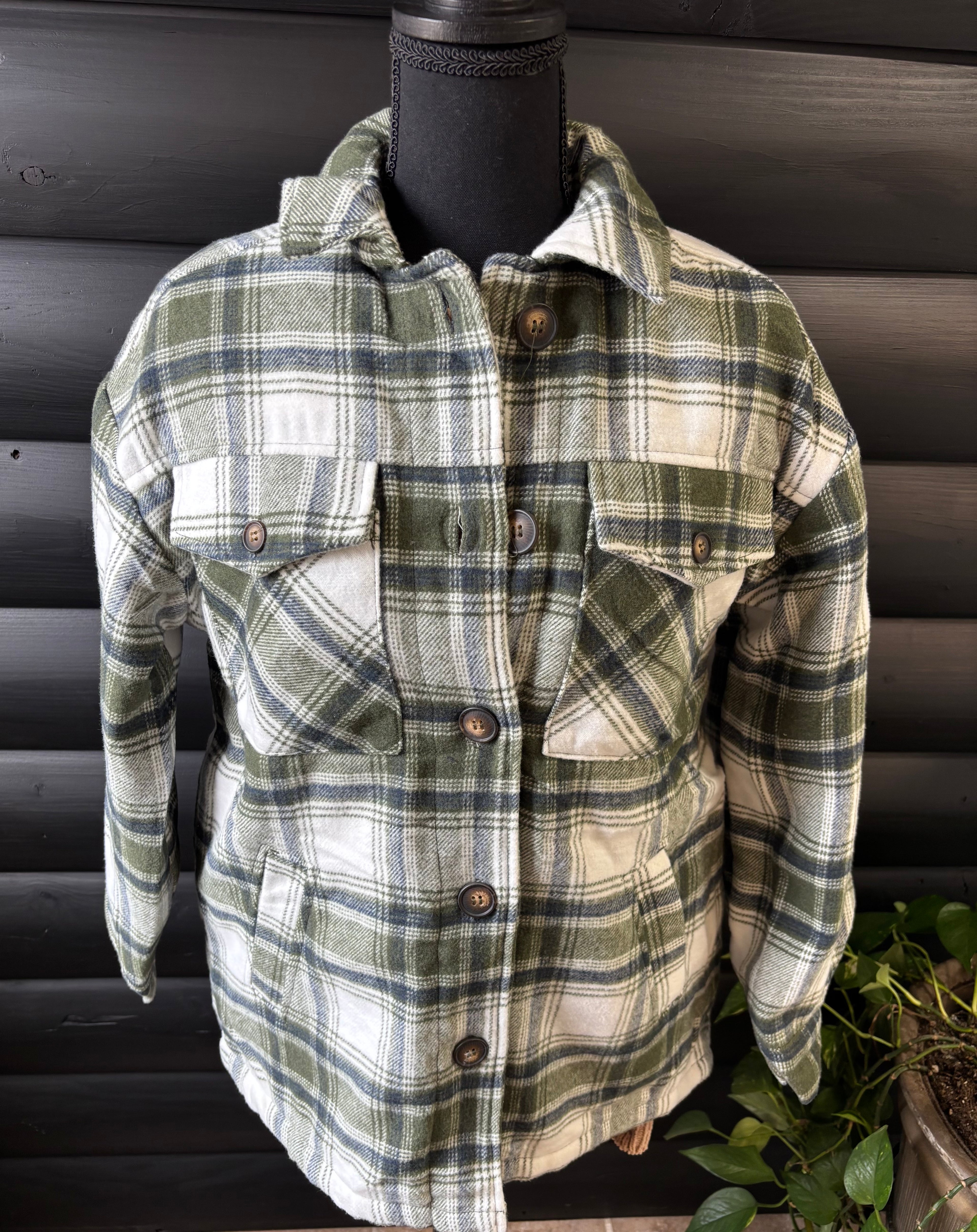 Fleece Lined Plaid Flannel Jacket