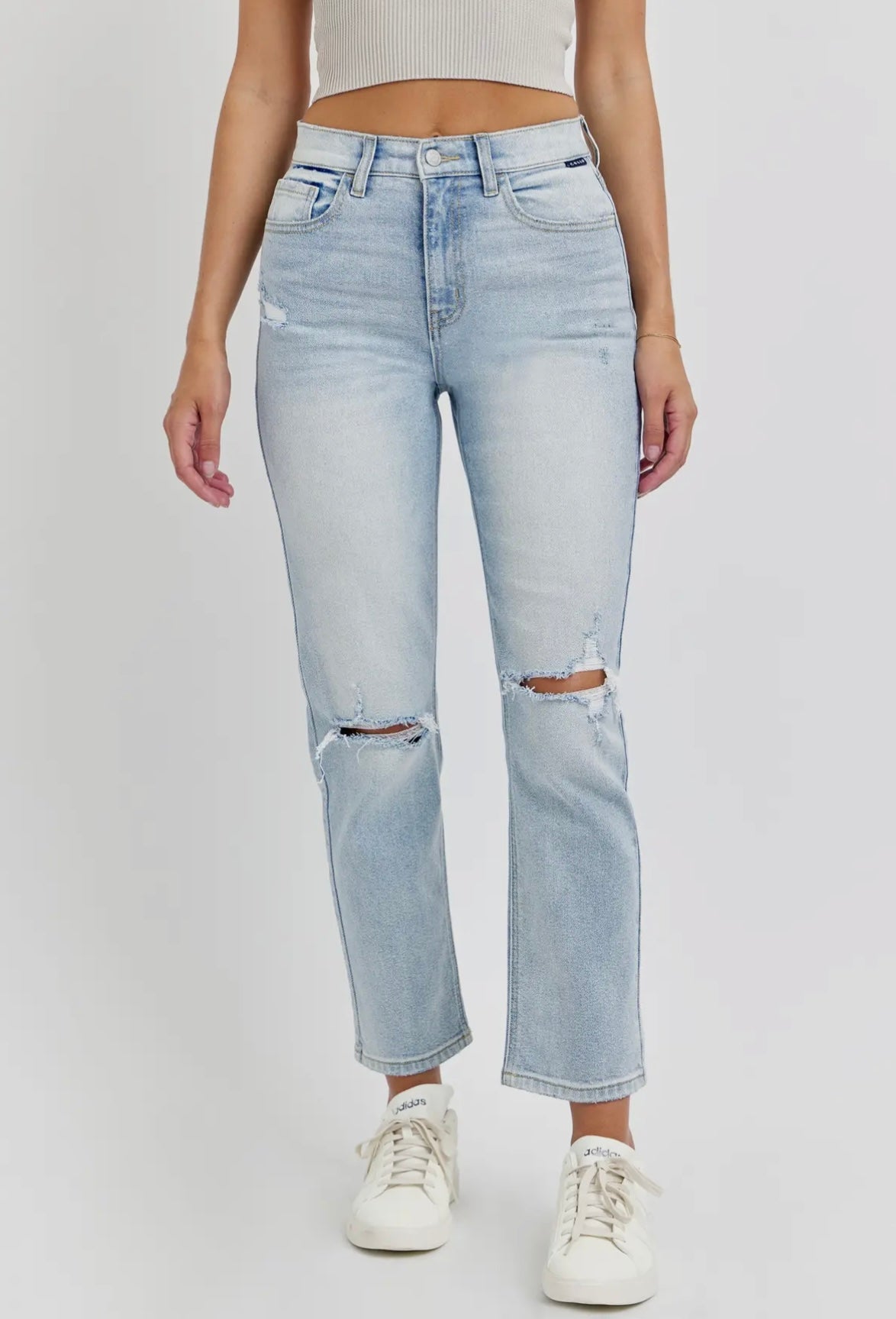 High Rise Straight Jeans