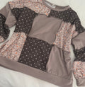 Taupe Mixed Print Pullover