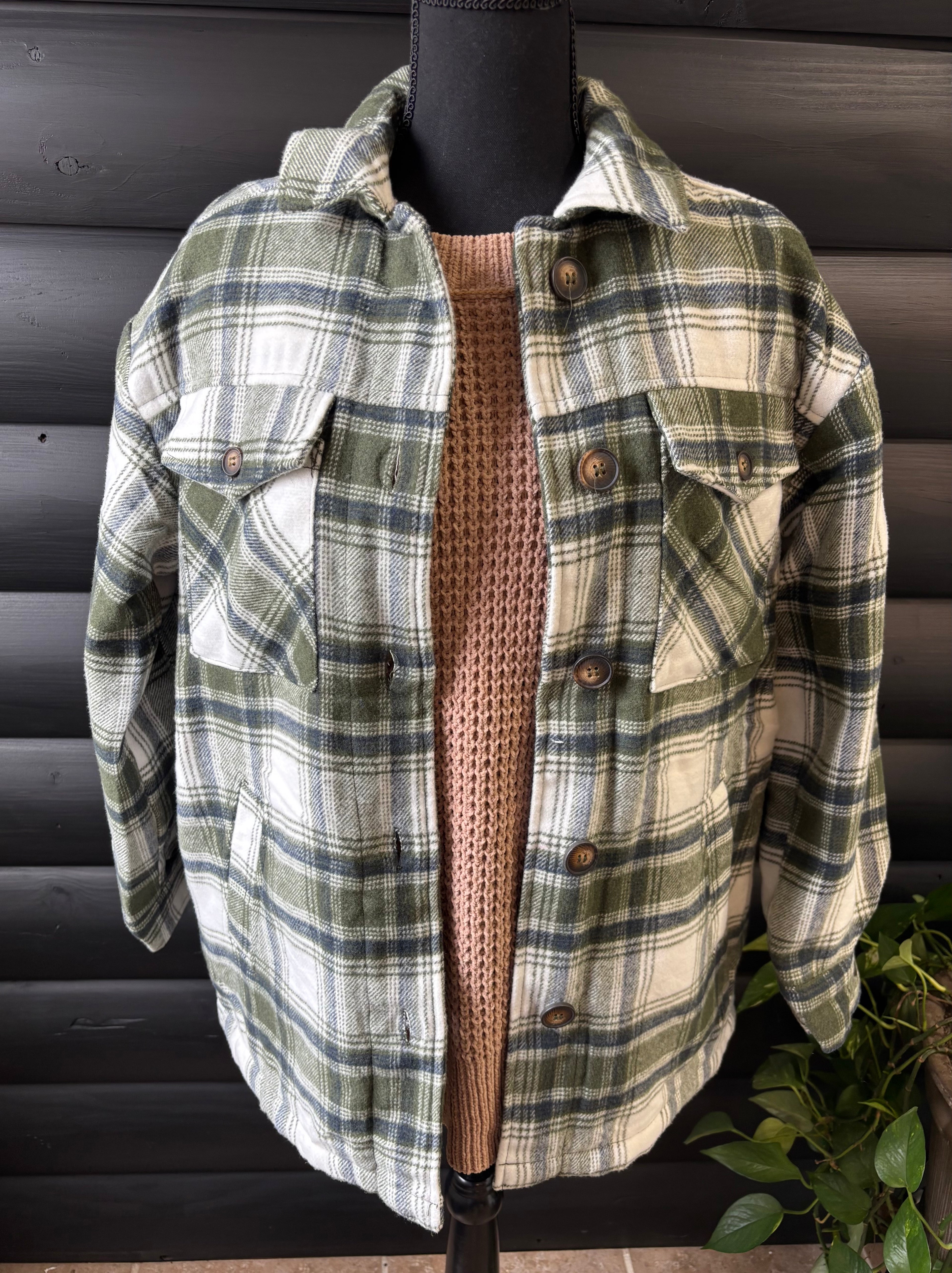 Fleece Lined Plaid Flannel Jacket