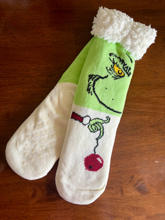 Grinch Slipper Socks