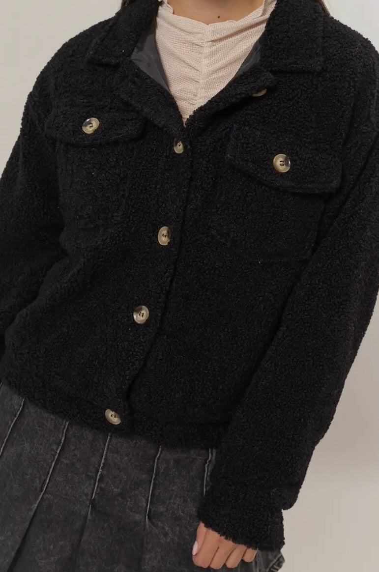 Sherpa Button-Front Jacket