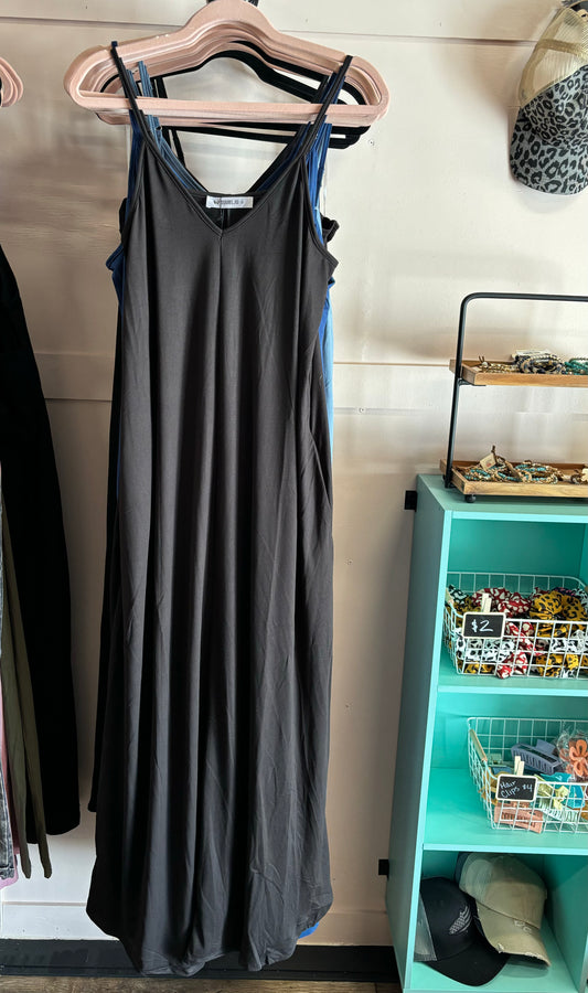 Spaghetti Strap Knit Maxi Dress