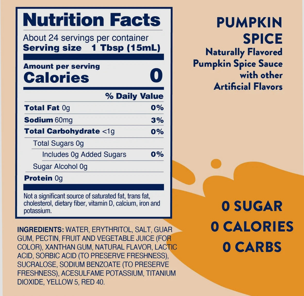 Sugar Free Sauce Topping