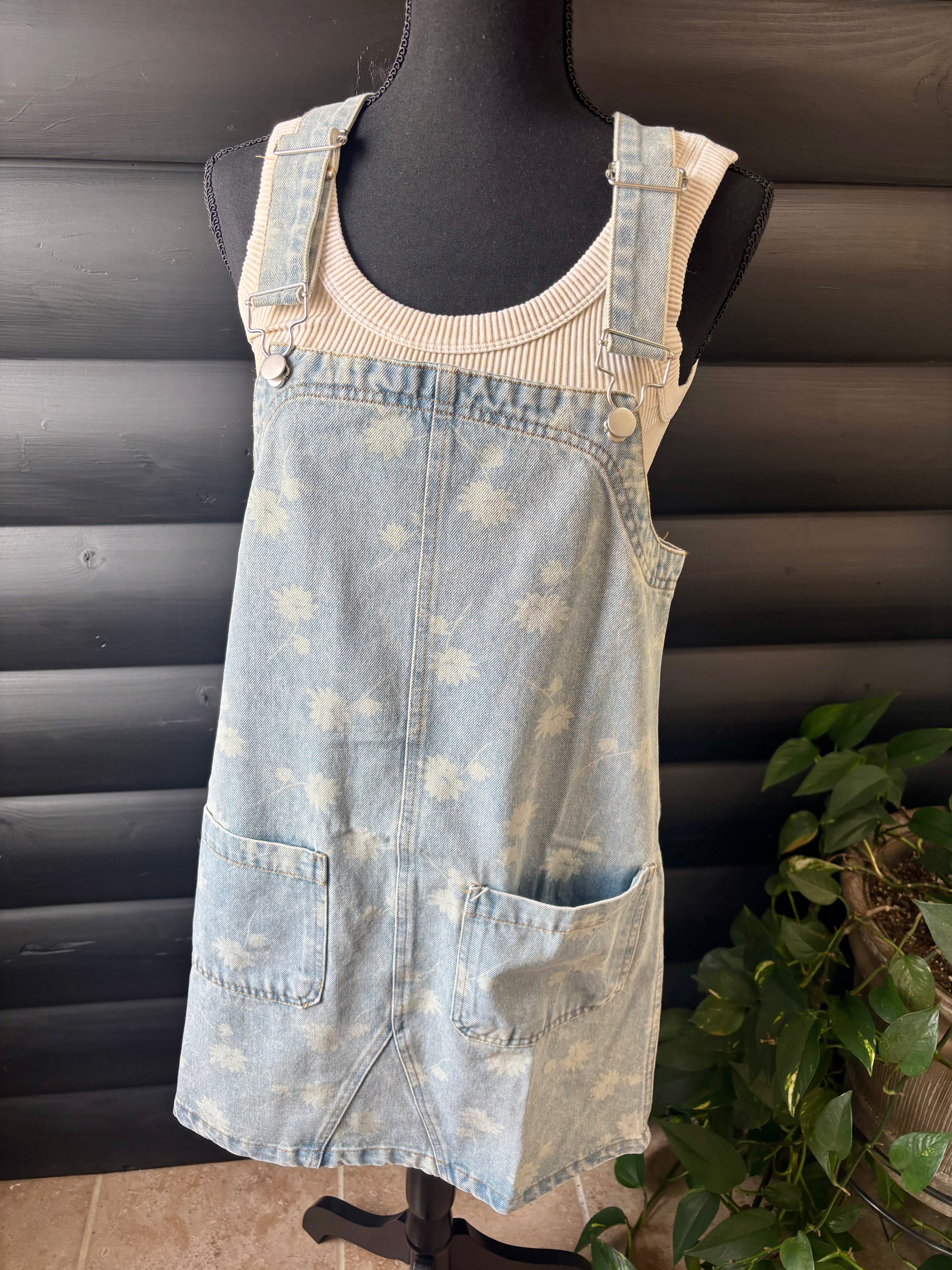 Dandelion Denim Overall Dress
