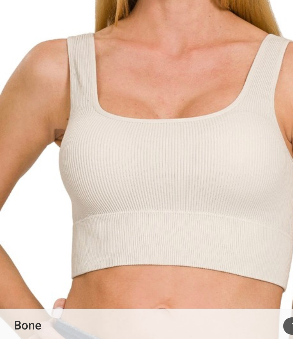 Seamless Ribbed Crop Tank