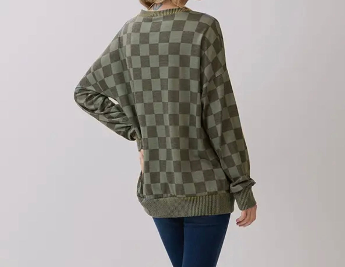 Checkered Pullover