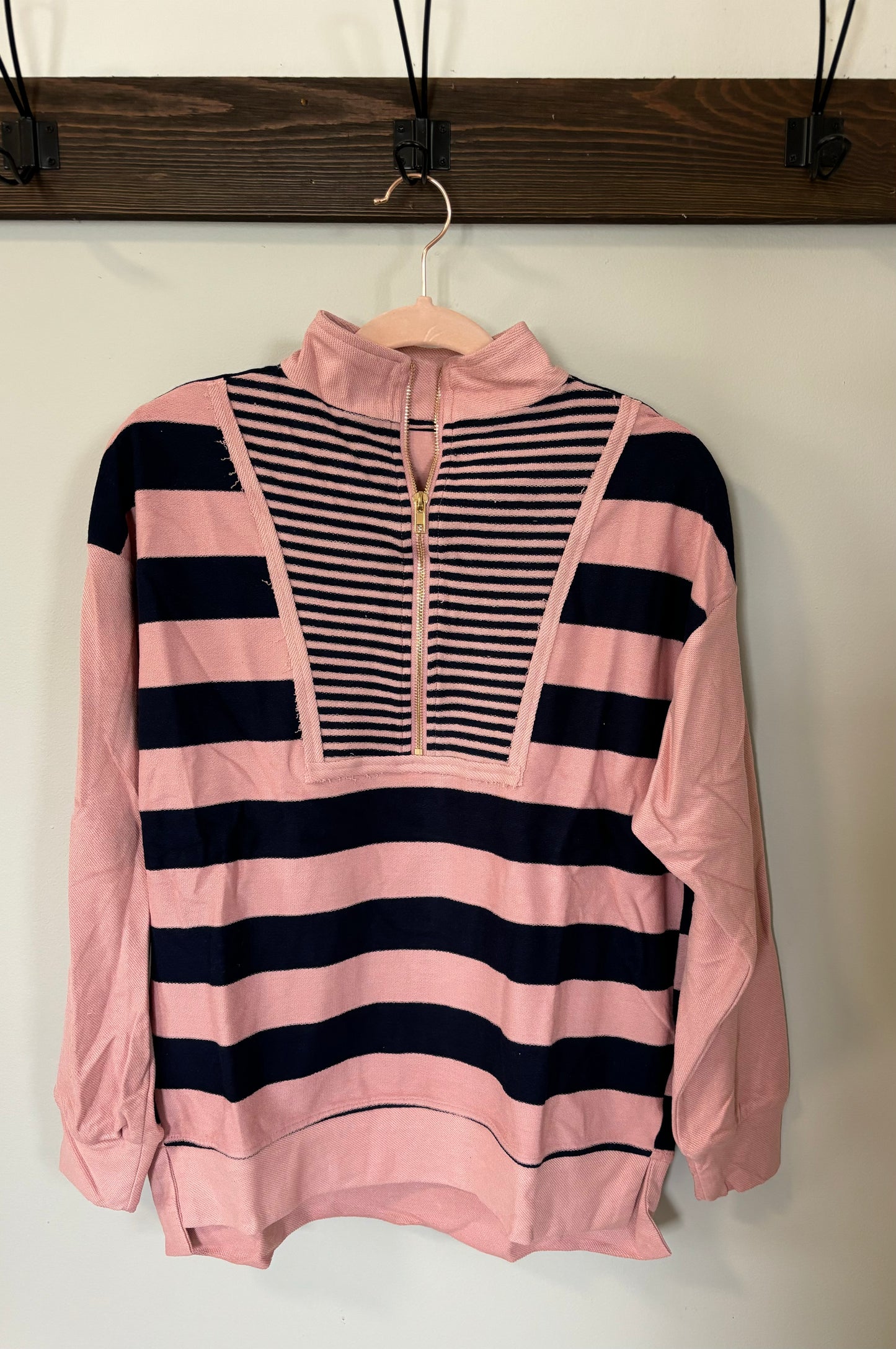 Striped Half Zip