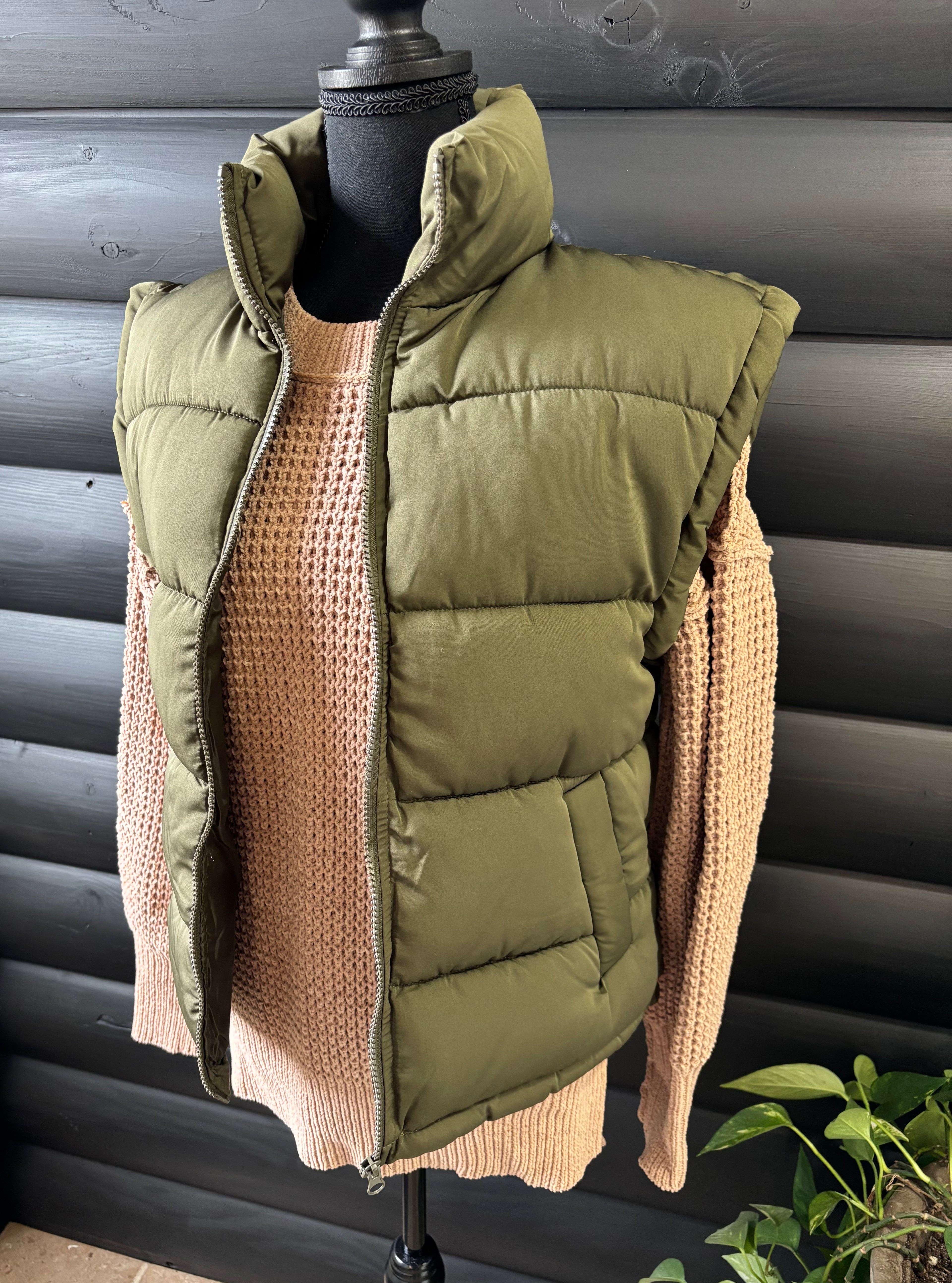 High Neck Comfy Puffer Vest