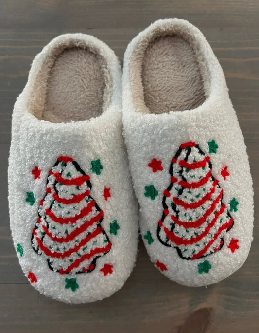 Christmas Tree Cake Slippers