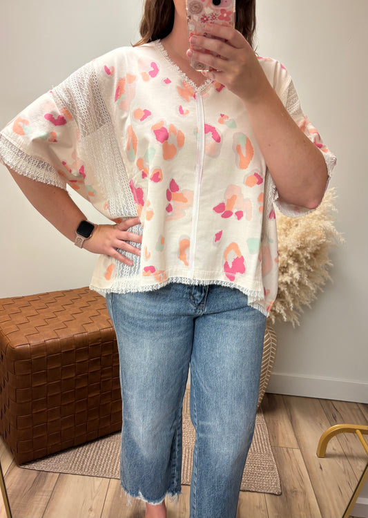 Leopard Print & Crochet Lace