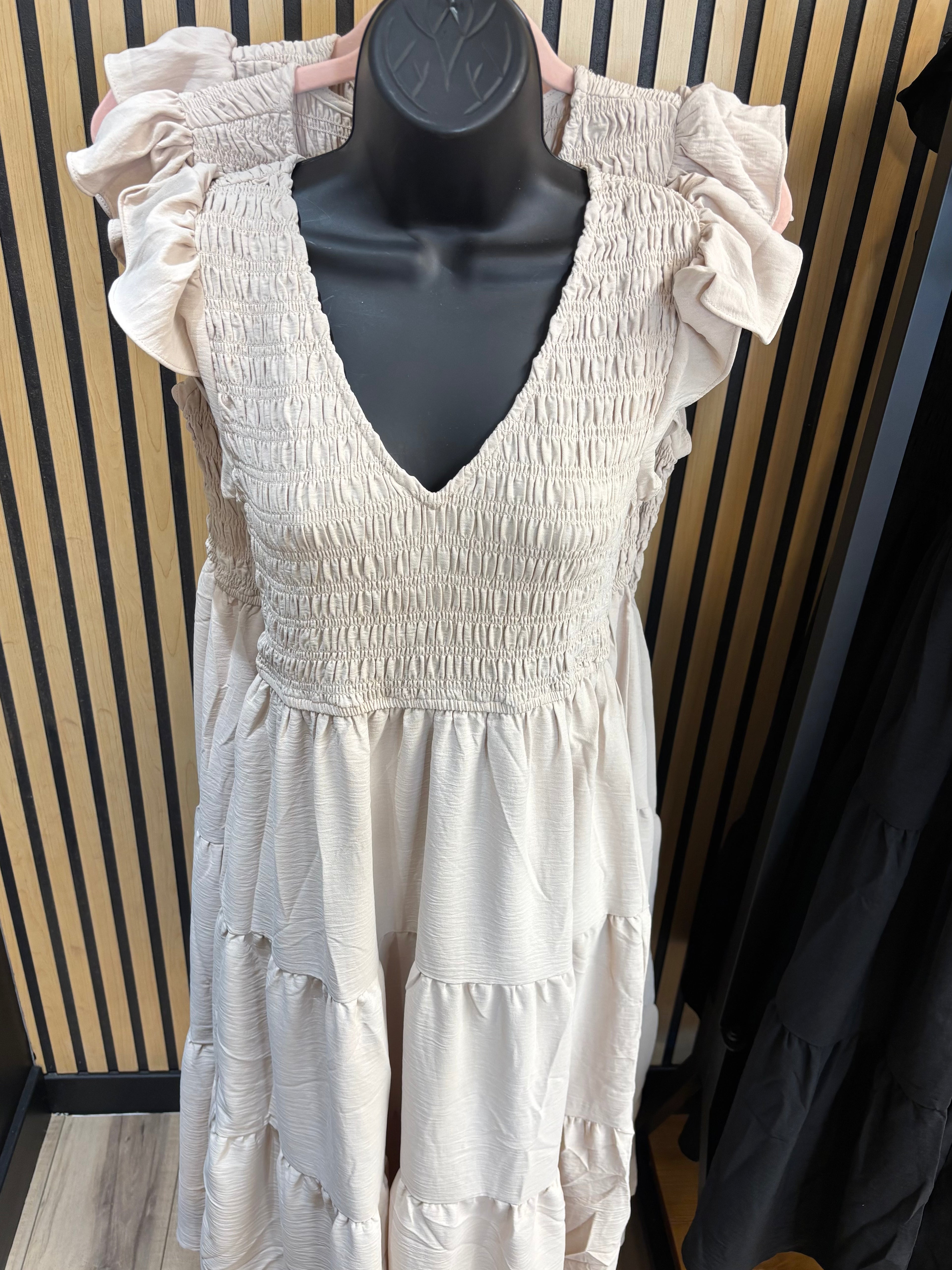 Flutter Sleeve Maxi Dress