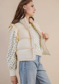 Bow Ruffle Sleeve Puffer Vest