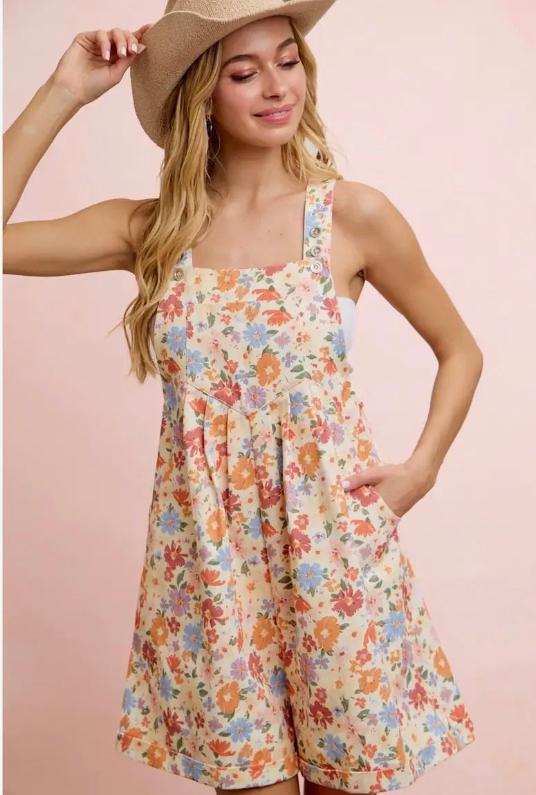 Flower Printed Shortall